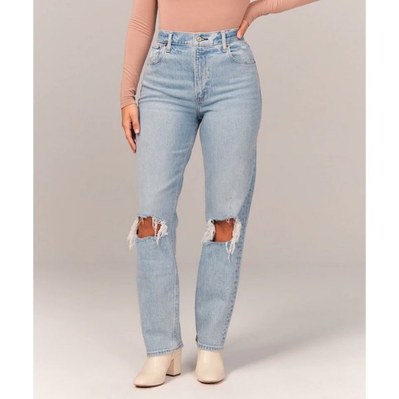 Abercrombie & Fitch Denim - NWOT Abercrombie & Fitch Curve Love 90s Straight Jean -10/30 Long